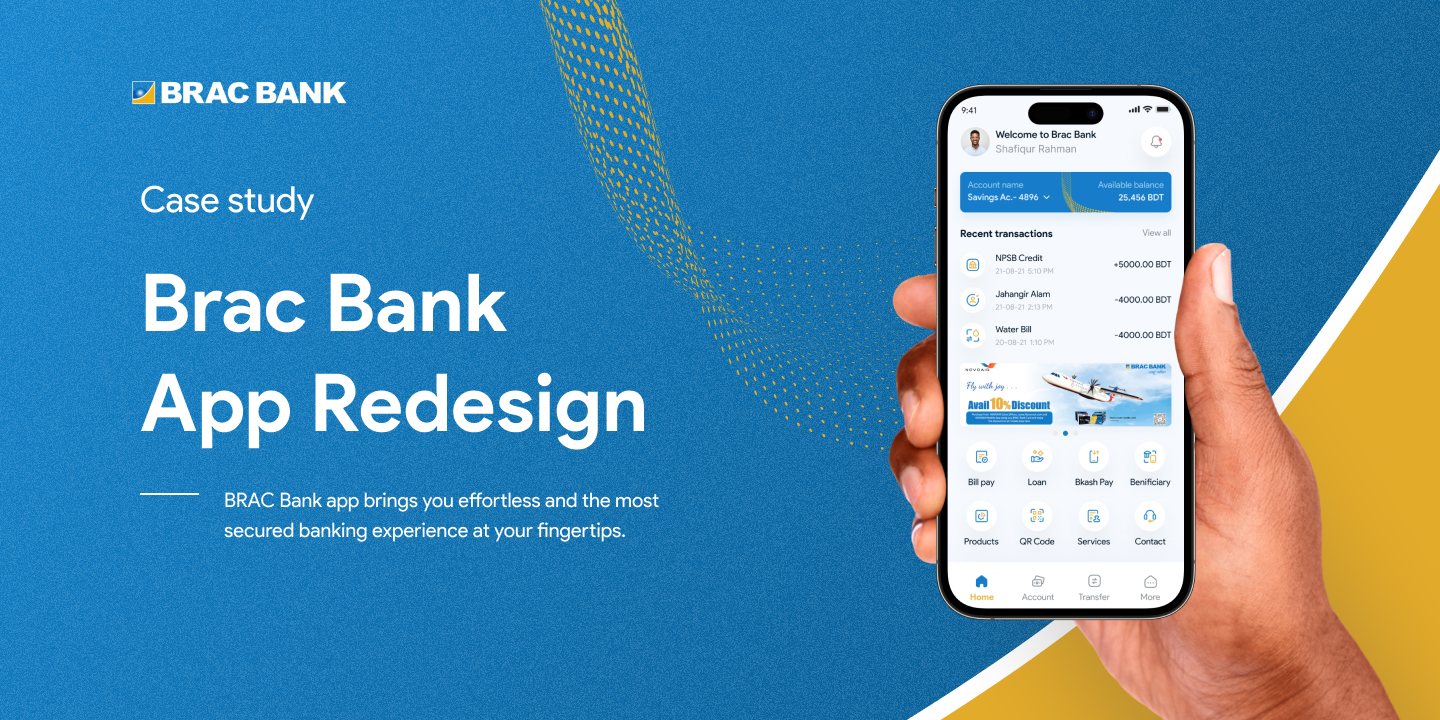 BRAC Bank app redesign cover