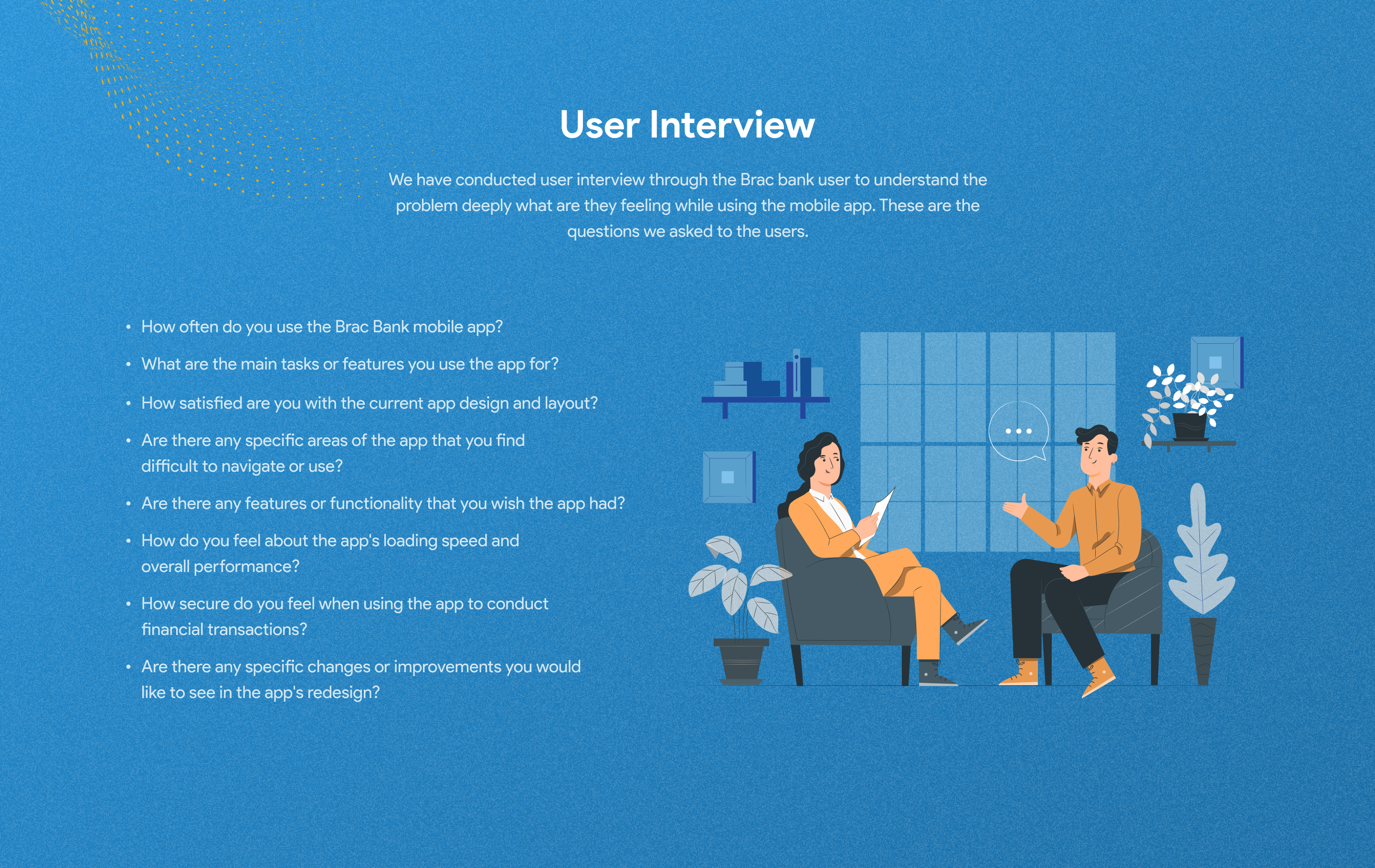Illustration of a user interview session